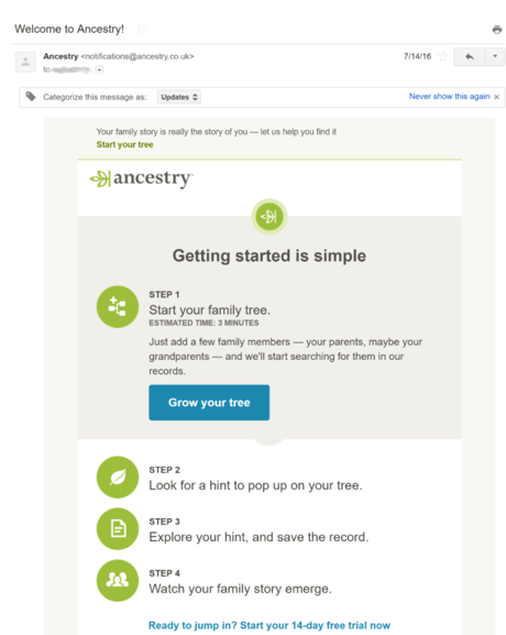 Trigger-Based-Email-ancestry-welcome-email