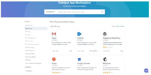 hubspot app marketplace