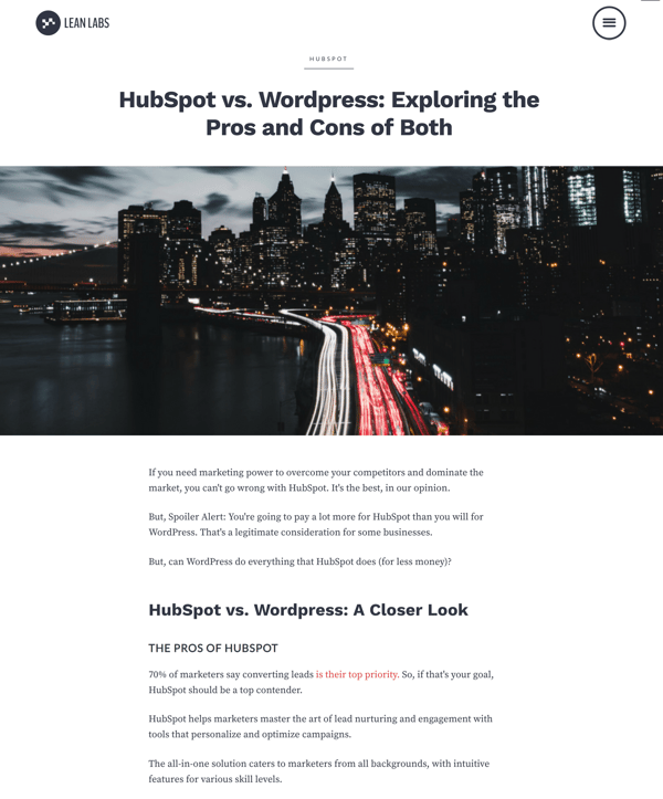 hubspotvswordpress